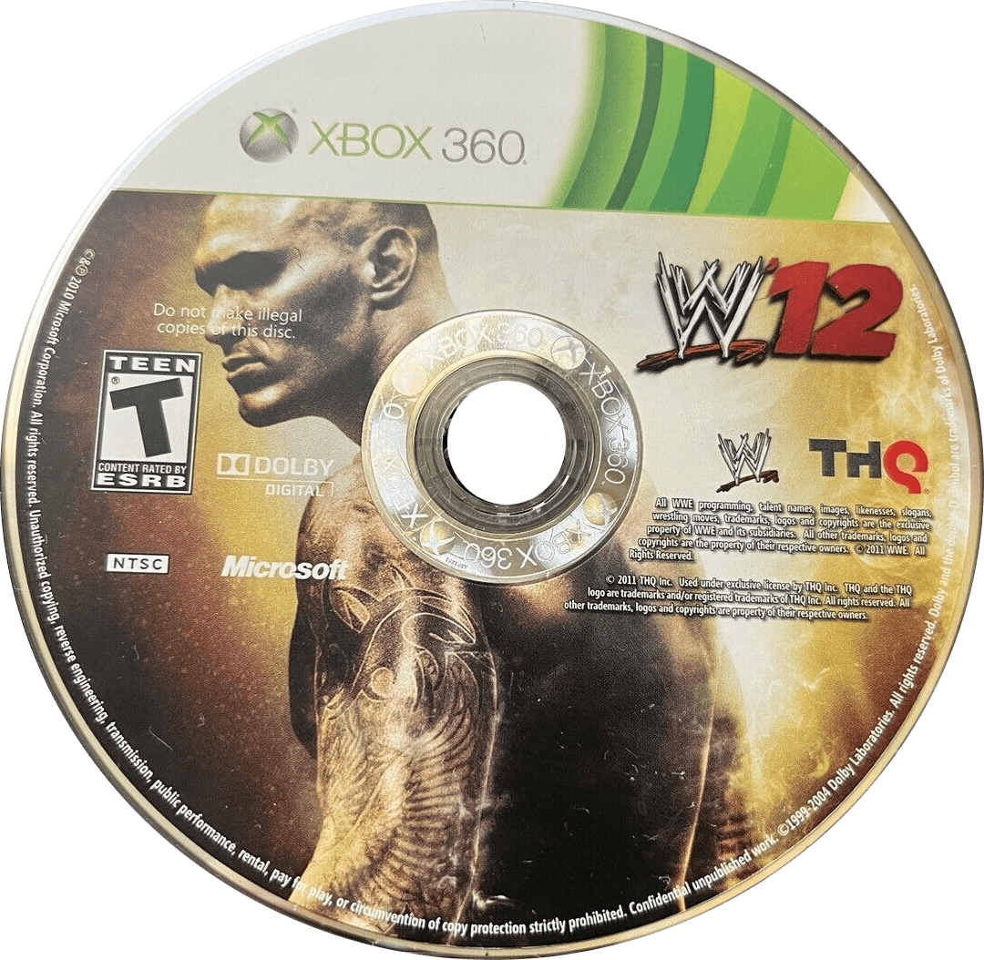 WWE 12 media 2 for Xbox 360